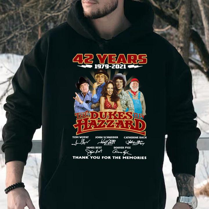 42 Years 1979-2021 Of The Dukes Of Hazzard Thank You For The Memories t-shirt hoodie