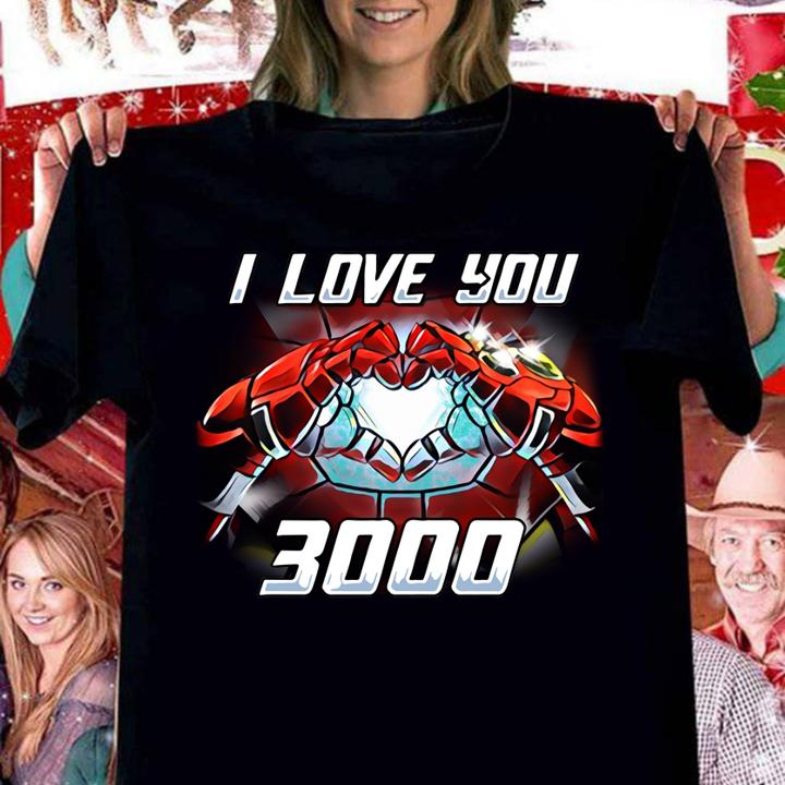 ironman hand love i love you 3000 t-shirt woman shirt
