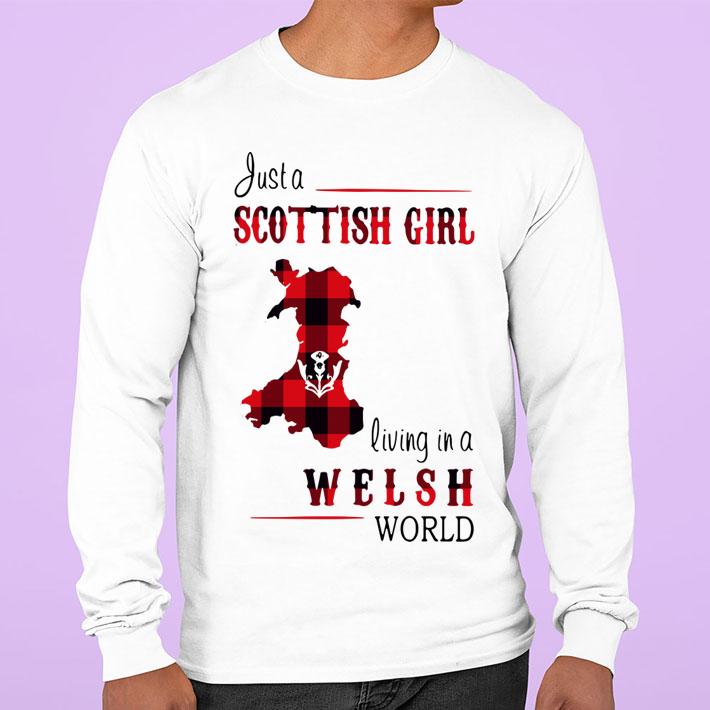 Just A Scottish Girl Living In A Welsh World Map t-shirt sweatshirt