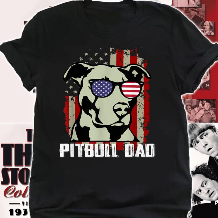 Pitbull Dad 4th Of July American Flag t-shirt shirt