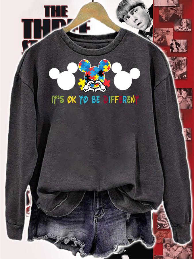 Autism Mickey Mouse It's Ok To Be Different t-shirt sweatshirt