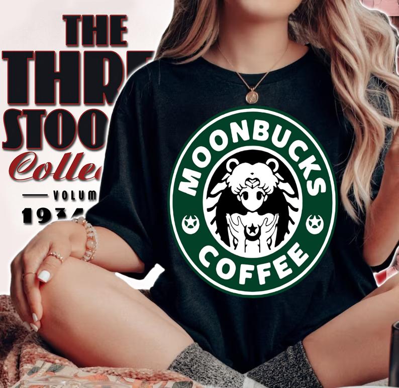 Sailor Moon Moonbucks Coffee Starbucks t-shirt woman shirt