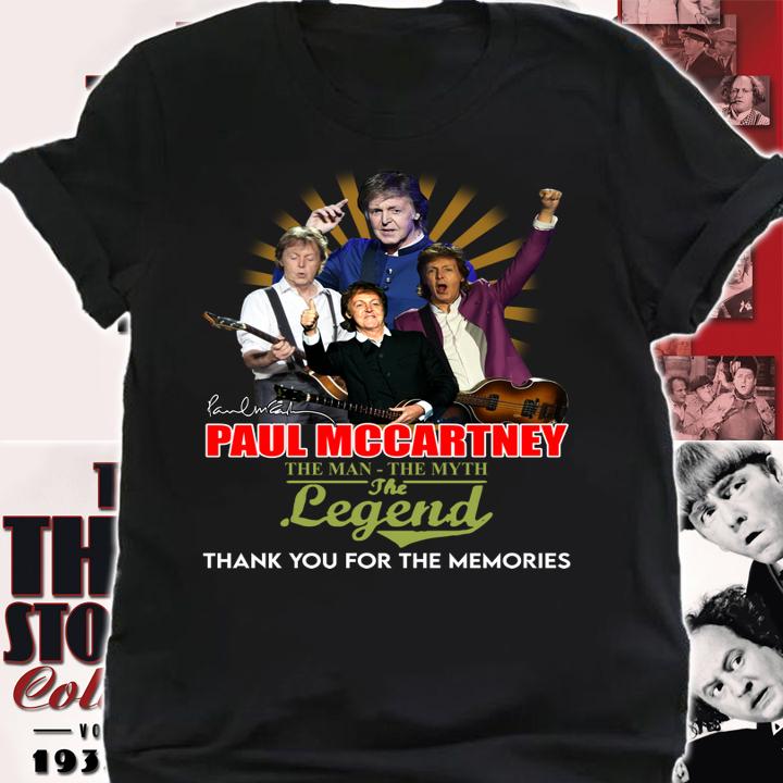 Paul Mccartney The Man The Myth The Legend Thank You For The Memories Signature t-shirt shirt