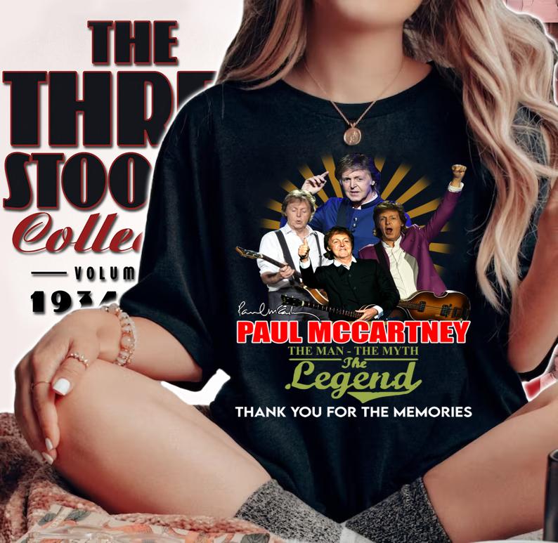 Paul Mccartney The Man The Myth The Legend Thank You For The Memories Signature t-shirt woman shirt