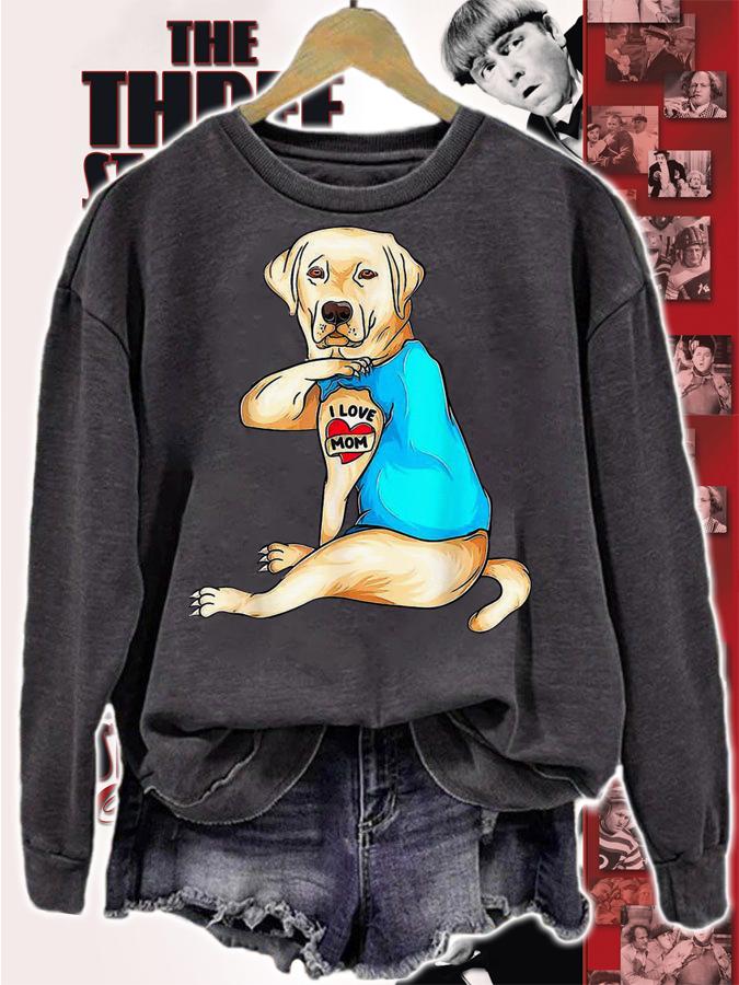 Yellow Lab Labrador Mom Tattoo Cute Mama Mother Grandma t-shirt sweatshirt