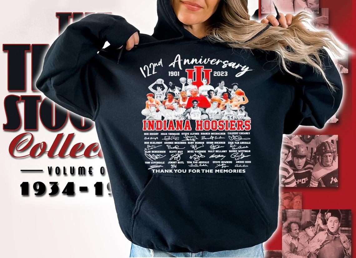 122nd anniversary 1901 2023 Indiana Hoosiers thank you for the memories shirt t-shirt hoodie