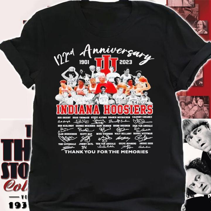 122nd anniversary 1901 2023 Indiana Hoosiers thank you for the memories shirt t-shirt shirt