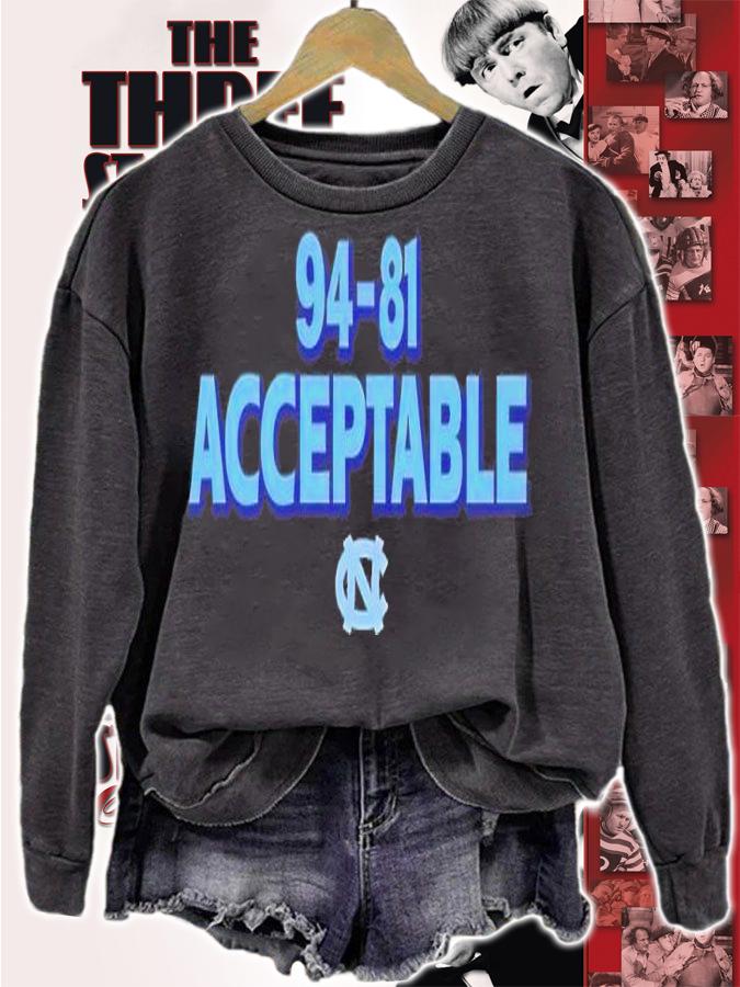 94-81 acceptable North Carolina Tar Heels shirt t-shirt sweatshirt
