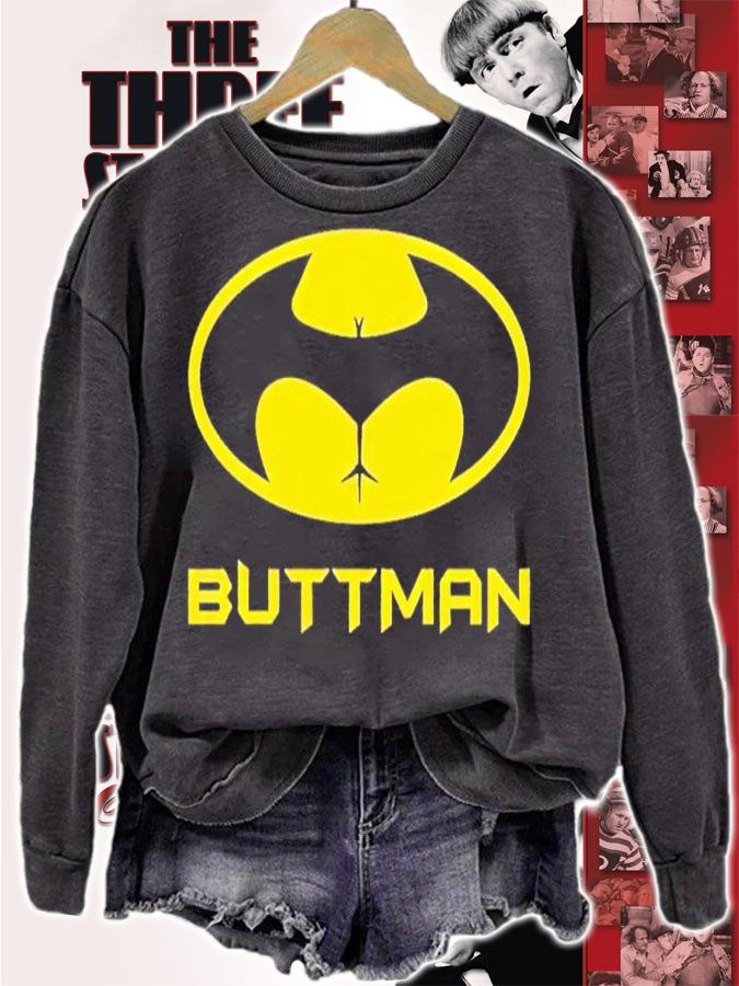 Batman logo parody Buttman shirt t-shirt sweatshirt