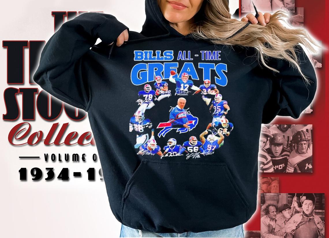 Bills all-time greats signatures shirt t-shirt hoodie