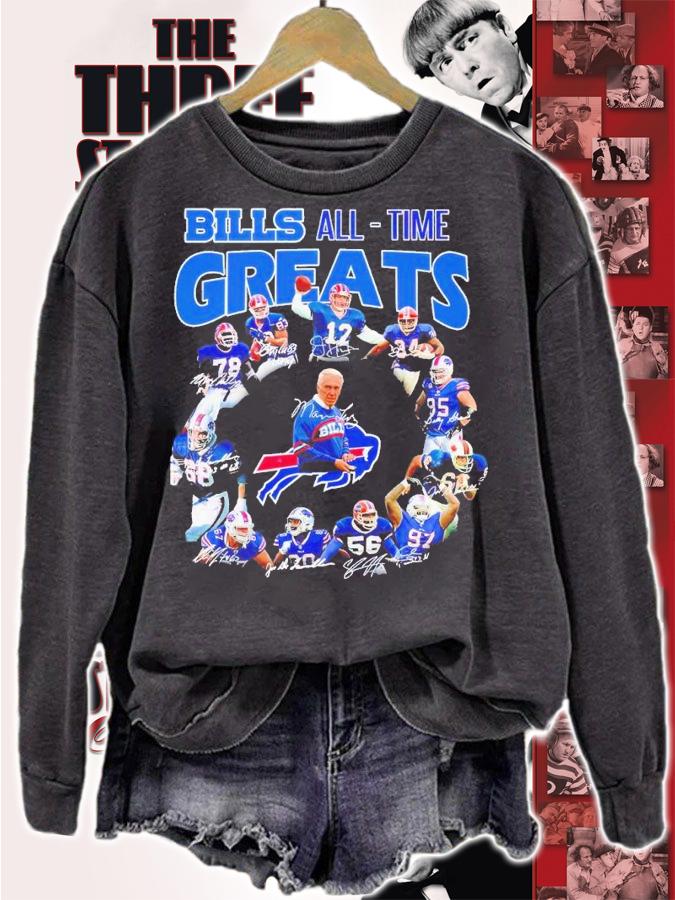 Bills all-time greats signatures shirt t-shirt sweatshirt