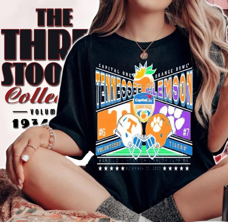 2022 Orange Bowl Match Up Tennessee Volunteers and Clemson Tigers shirt t-shirt woman shirt
