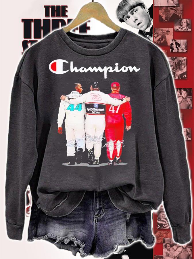 Champion Lewis Hamilton Dale Earnhardt Mick Schumacher signatures shirt t-shirt sweatshirt