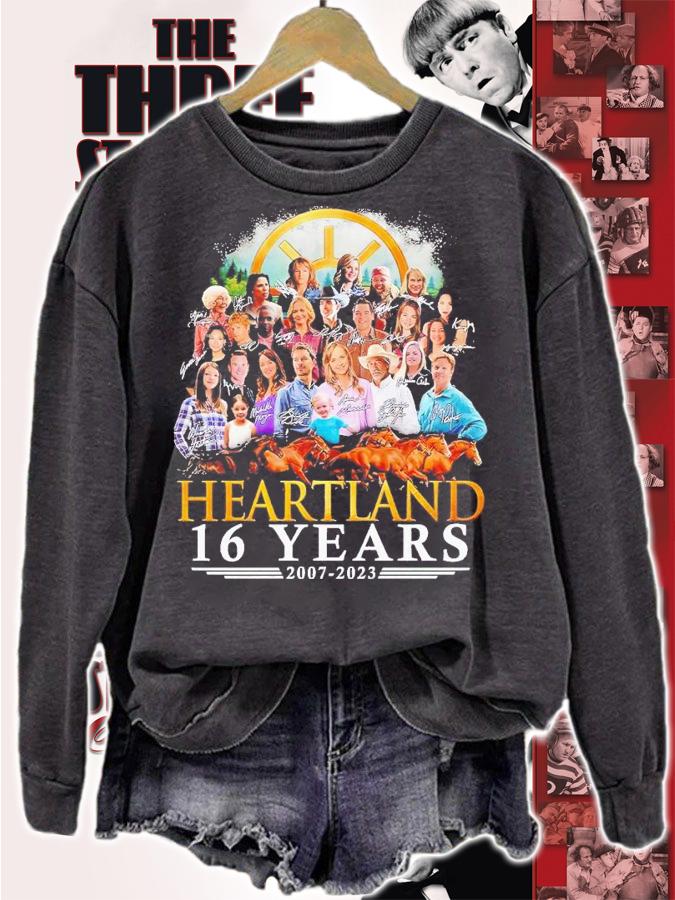Heartland 16 years 2007 2023 signatures shirt t-shirt sweatshirt