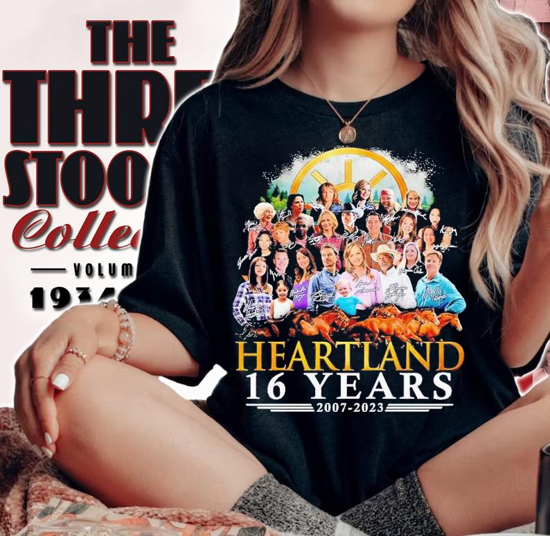 Heartland 16 years 2007 2023 signatures shirt t-shirt woman shirt