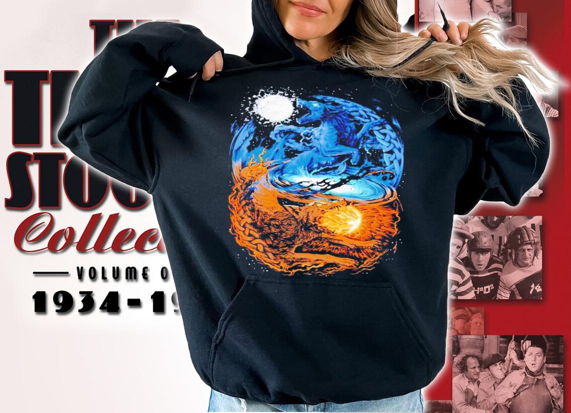 Norse wolf viking mythology hati skoll ragnarok wolves shirt t-shirt hoodie