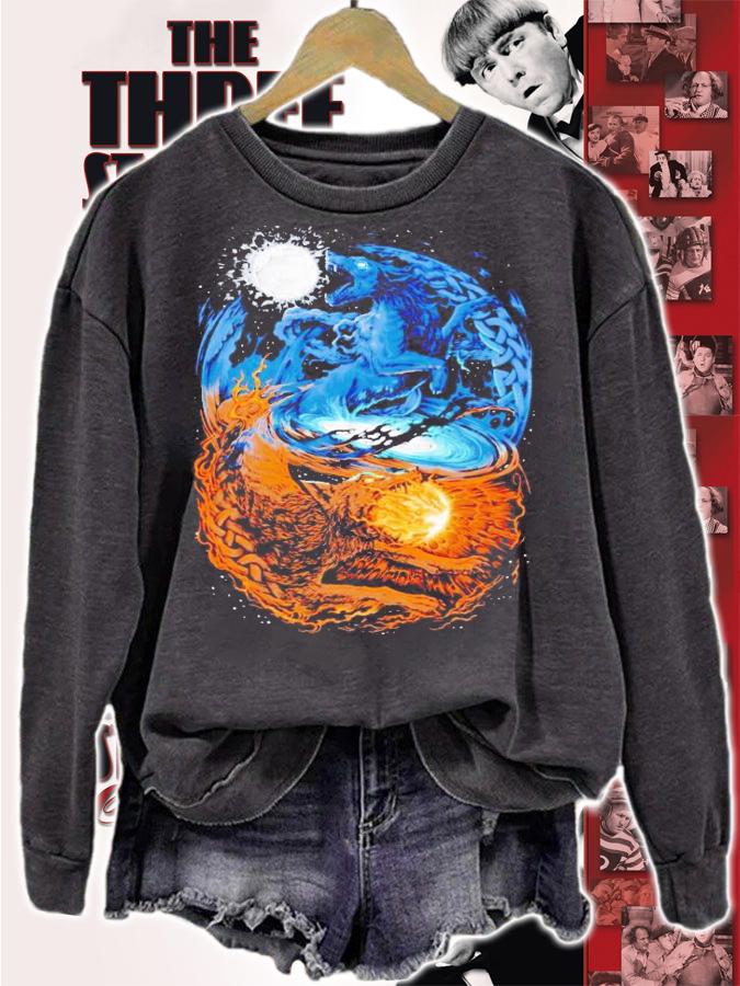Norse wolf viking mythology hati skoll ragnarok wolves shirt t-shirt sweatshirt