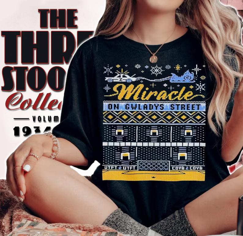 Miracle on Gwladys Street Xmas shirt t-shirt woman shirt