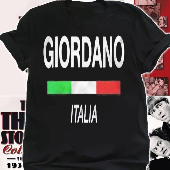 Giordano Italian Name Italy Flag Italia Family Surname Shirt