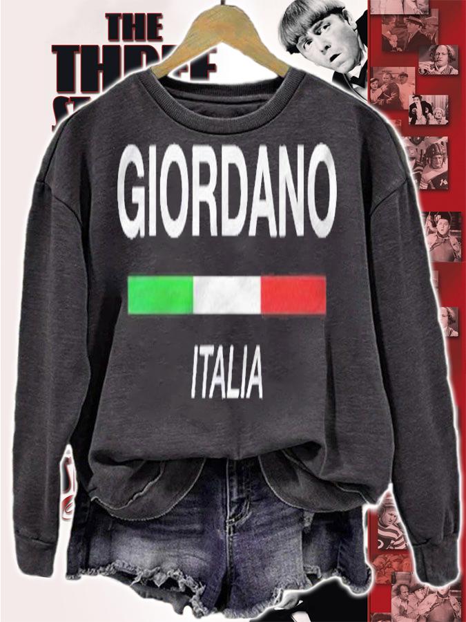 Giordano Italian Name Italy Flag Italia Family Surname Shirt