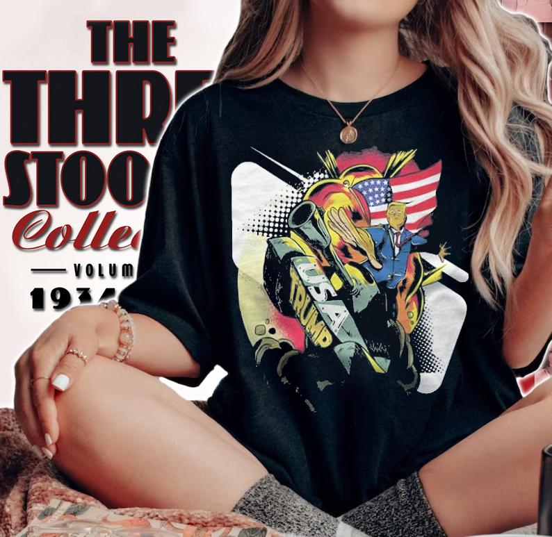 Donald Trump Riding Army Tank T-Shirt