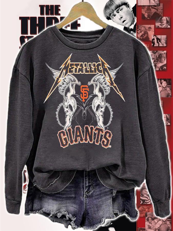Awesome metallica San Francisco Giants shirt sweatshirt