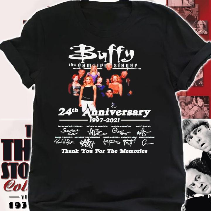 Buffy The Vampire Slayer 24th anniversary 1997-2021 thank You for the memories signatures T-shirt shirt