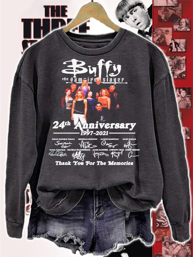 Buffy The Vampire Slayer 24th anniversary 1997-2021 thank You for the memories signatures T-shirt sweatshirt