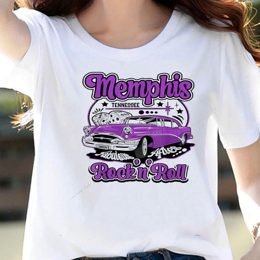 Rockabilly 50s Clothing 1950s Sock Hop Party Doo Wop Memphis purple car shirt woman shirt