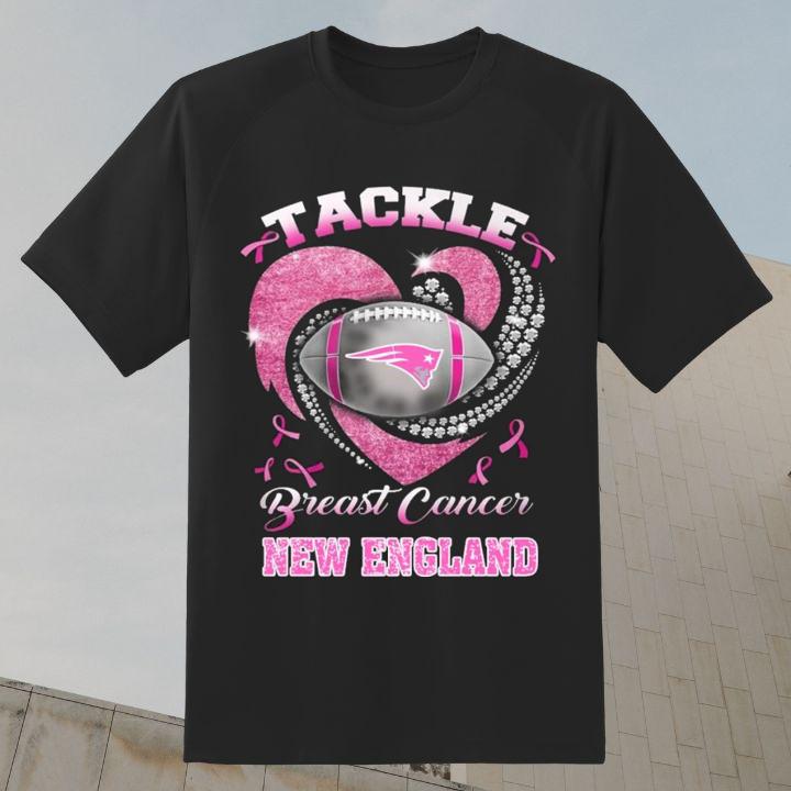 Tackle Breast Cancer Awareness New England Patriots Football T-Shirt