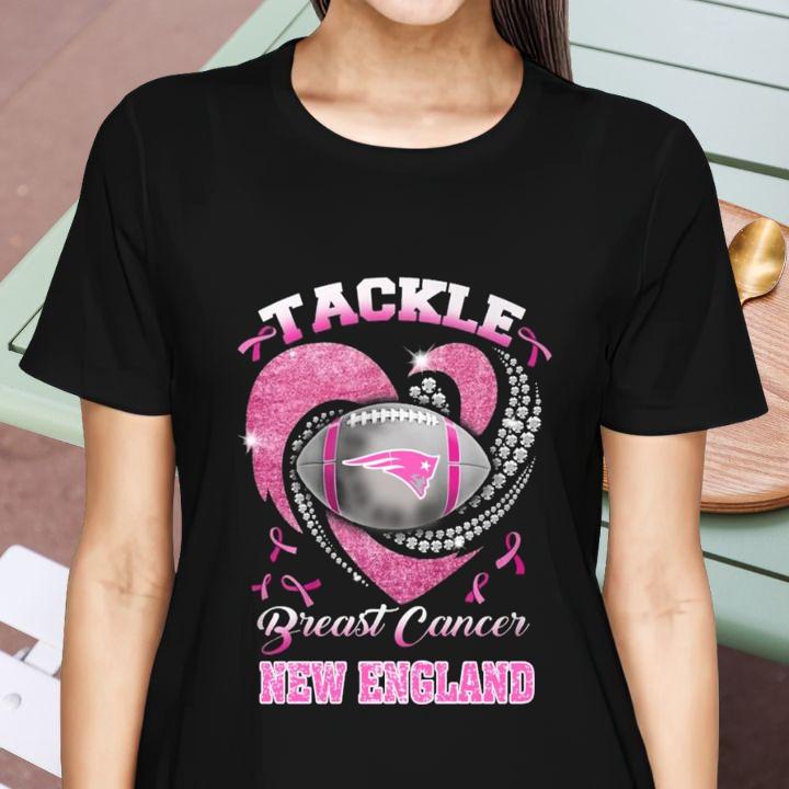 Tackle Breast Cancer Awareness New England Patriots Football T-Shirt womenshirt