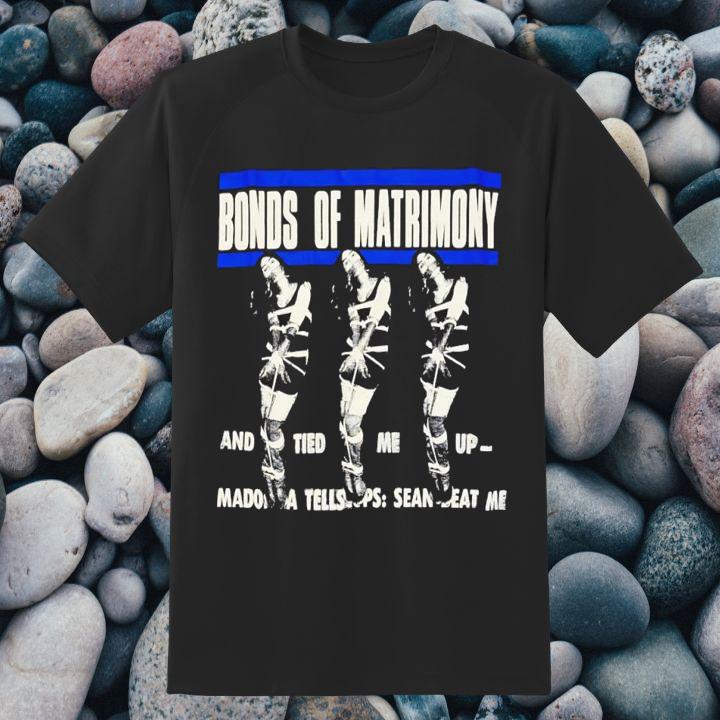 Personalized Madonna Bonds Of Matrimony Blue White T-Shirt