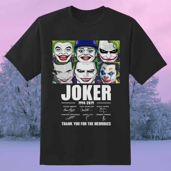 Premium Joker 1994-2019 Joaquin Phoenix Heath Ledger Signed Thank Memories T-Shirt