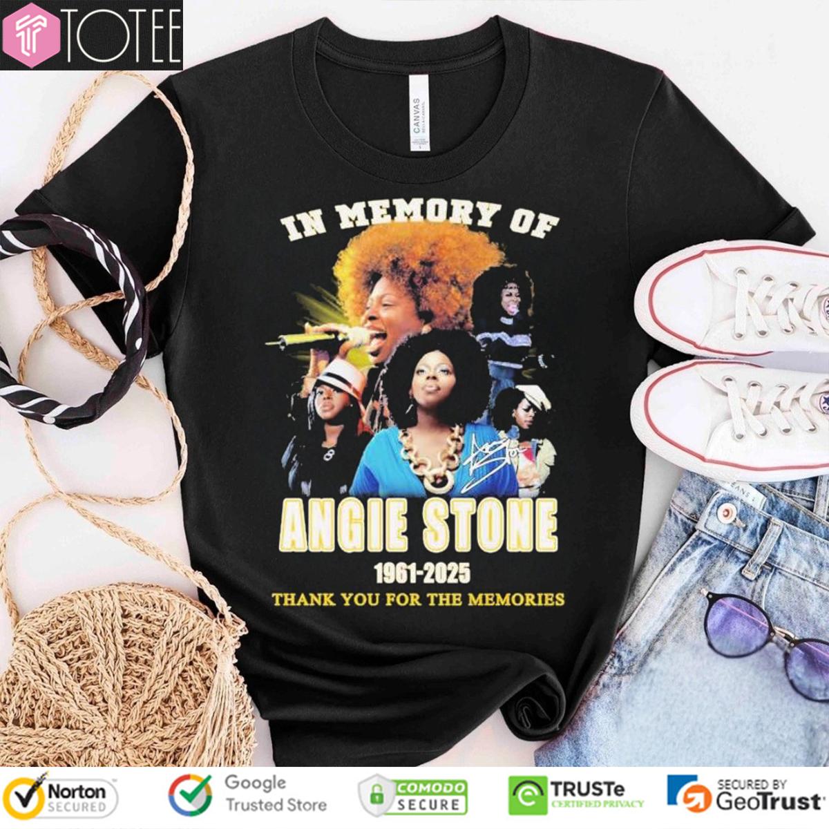 In Memory Of Angie Stone 1961-2025 Thank You For The Memories T-Shirt