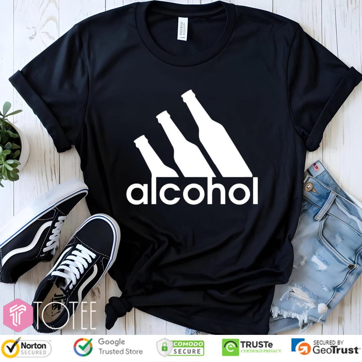 Alcohol Parody Adidas Logo T-Shirt