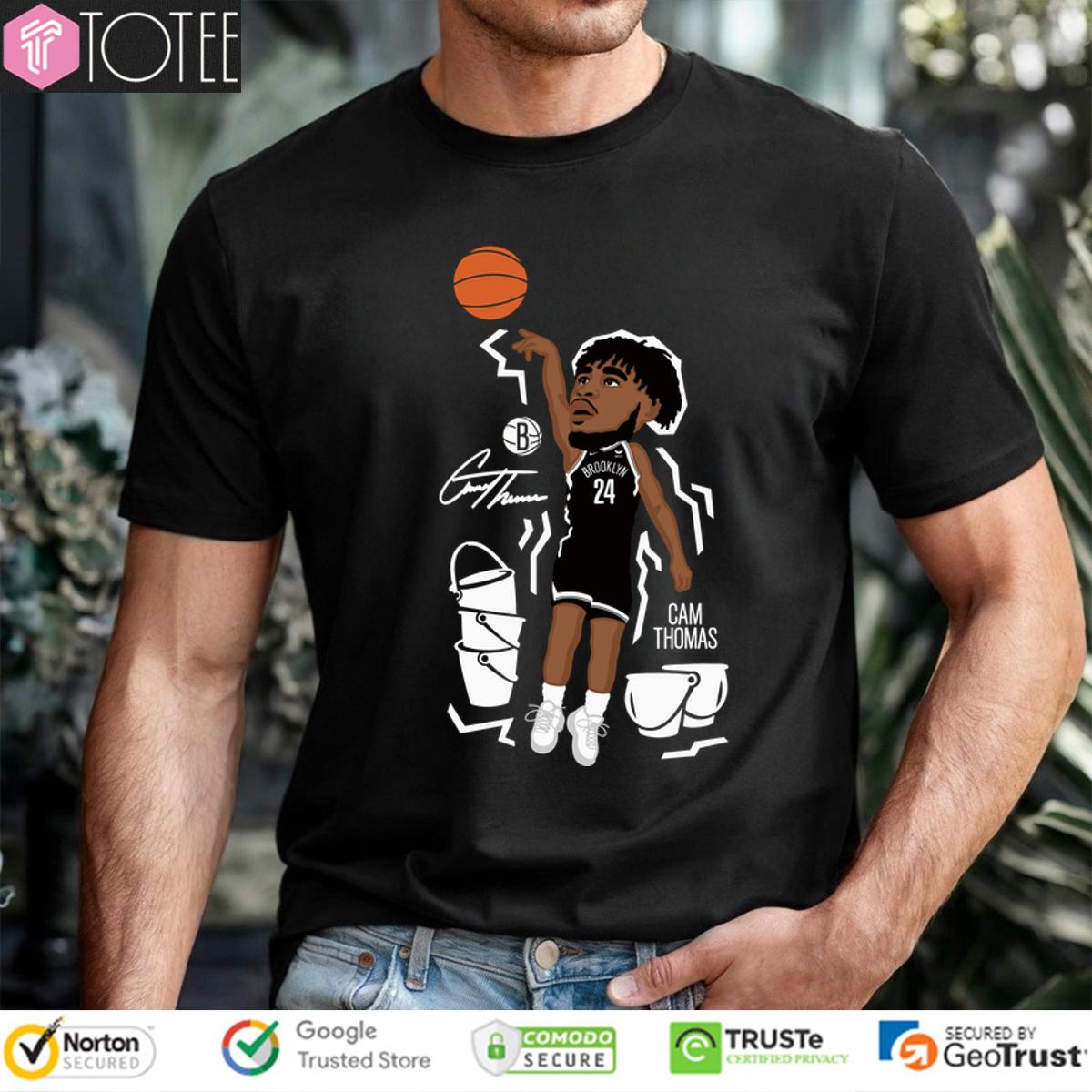 Brooklyn Nets Cam Thomas Cartoon Signature Shirt