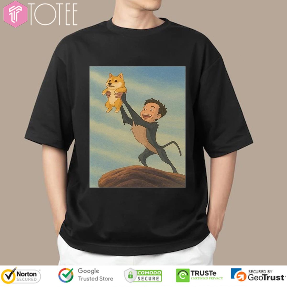 The Lion King Parody Elon Musk Doge T-Shirt