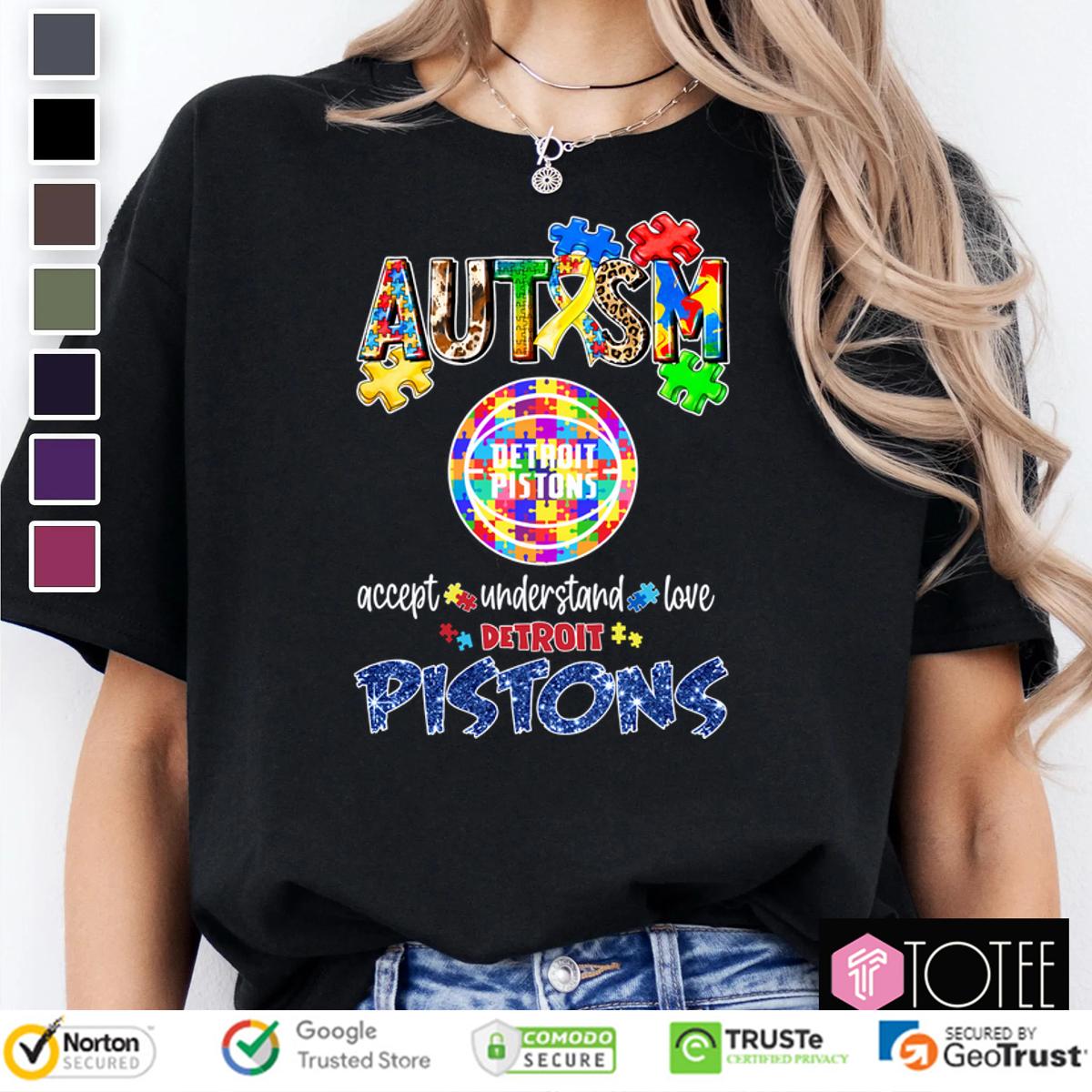 Autism Accept Understand Love Detroit Pistons Shirt