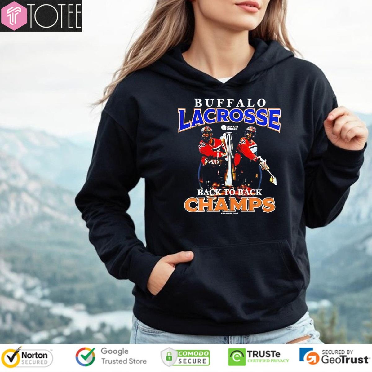 Buffalo Lacrosse Lacrosse Back To Back Nll Cup Champions Hoodie