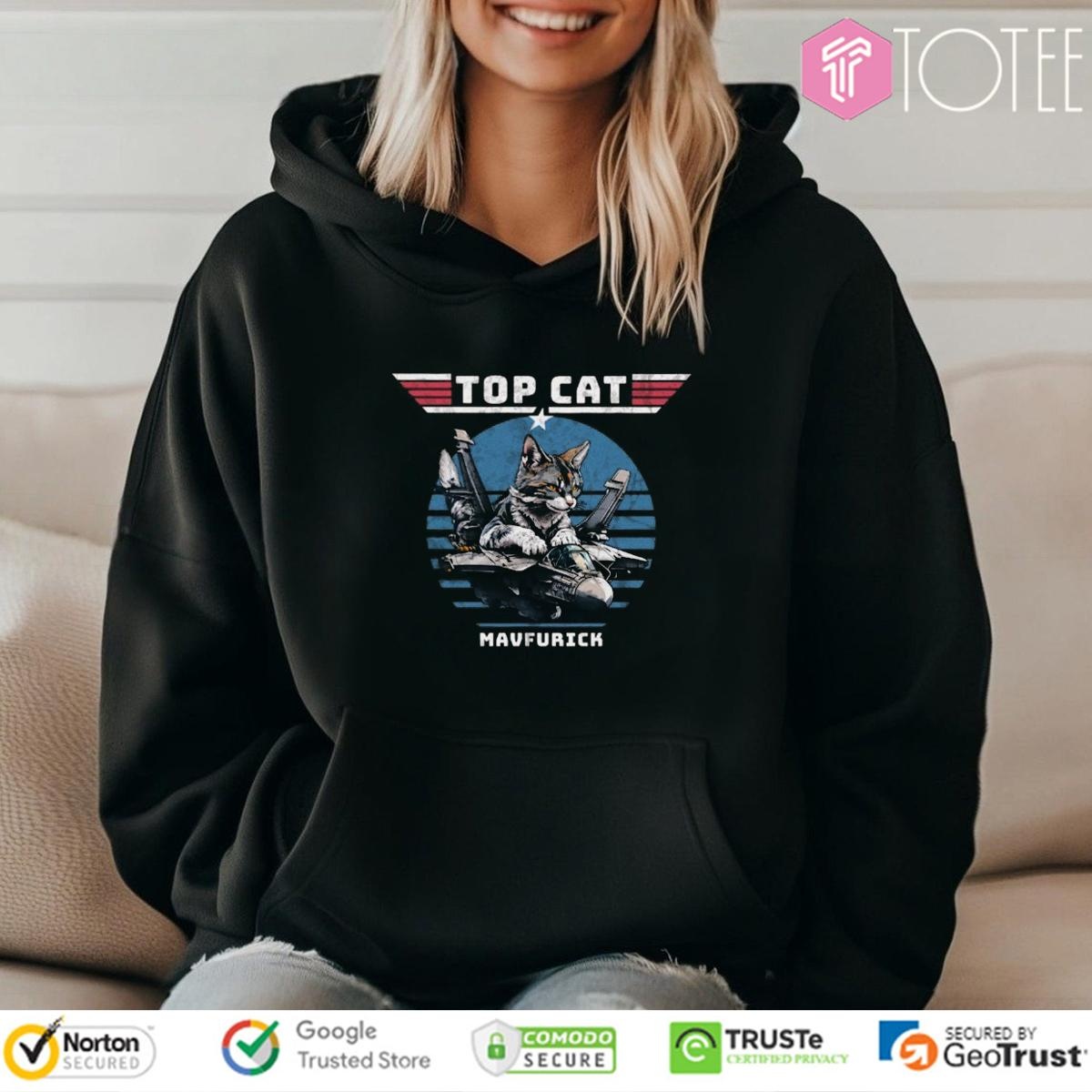 Top Cat Mavfurick Cat Parody Top Gun Maverick Hoodie