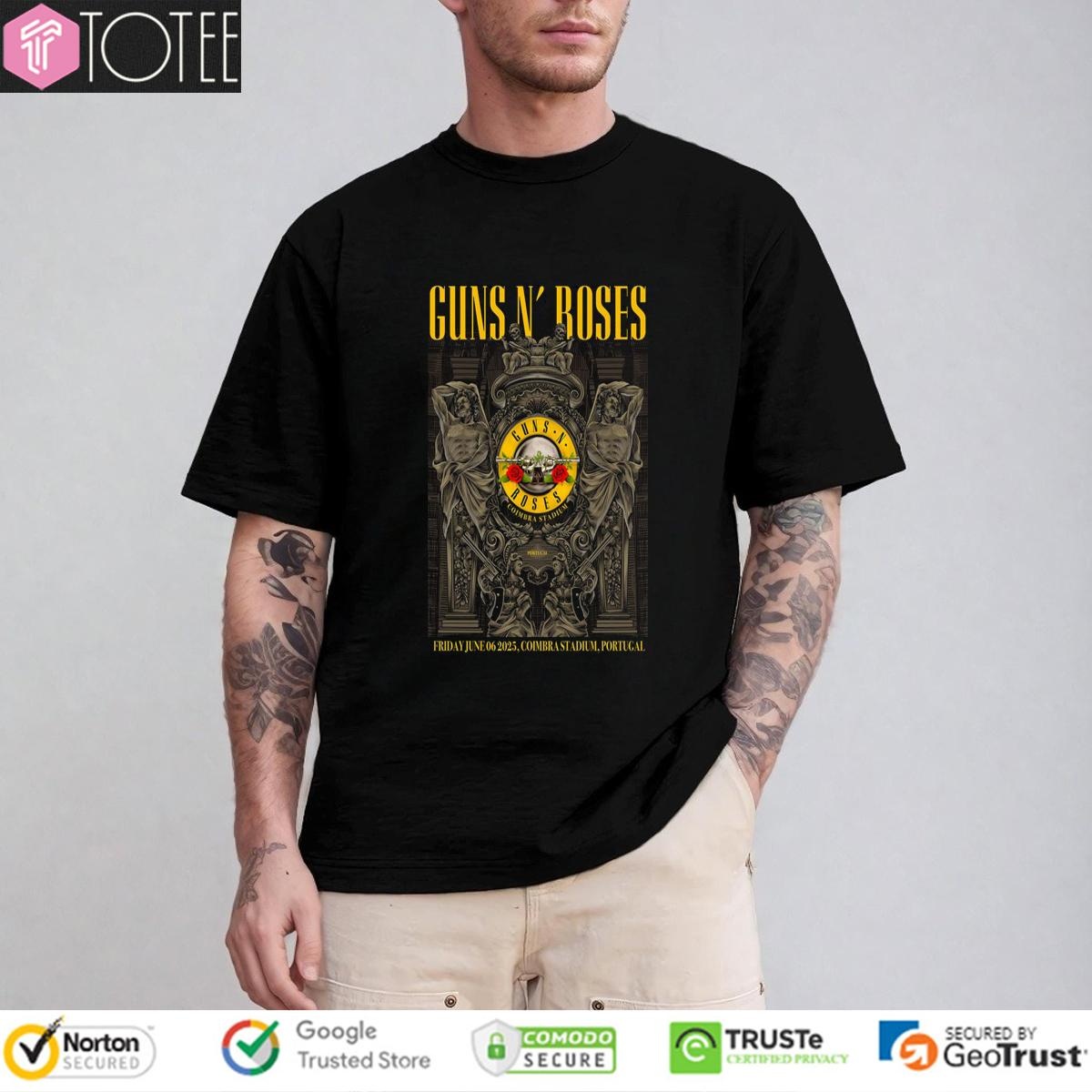Guns N Roses Friday June 06 2025 Coimbra Stadium Portugal T-shirt