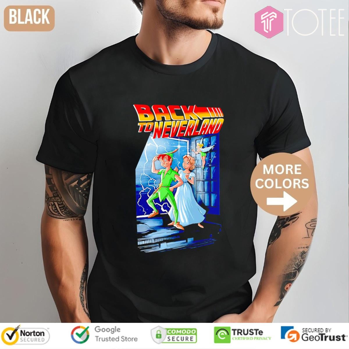 Back To Neverland Parody Disney Peter Pan Wendy Darling Tinker Bell T-shirt